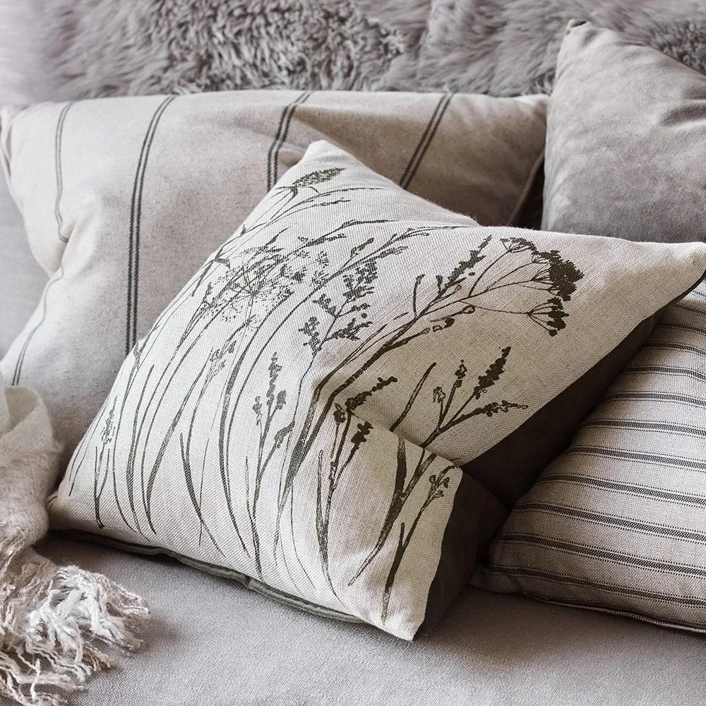 Grasses Print Cushion - Fern image