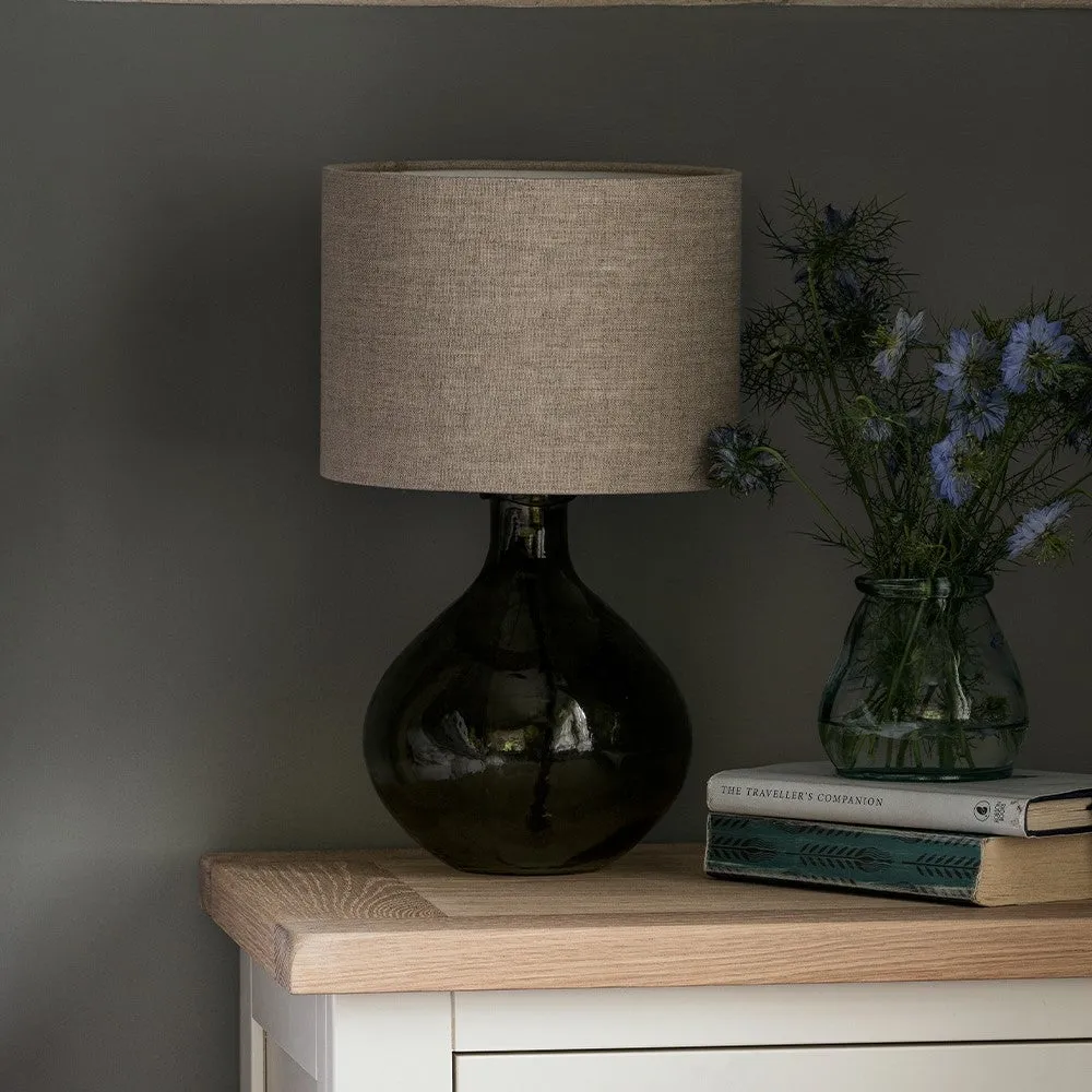 Greatfield Glass Table Lamp - Forest Green