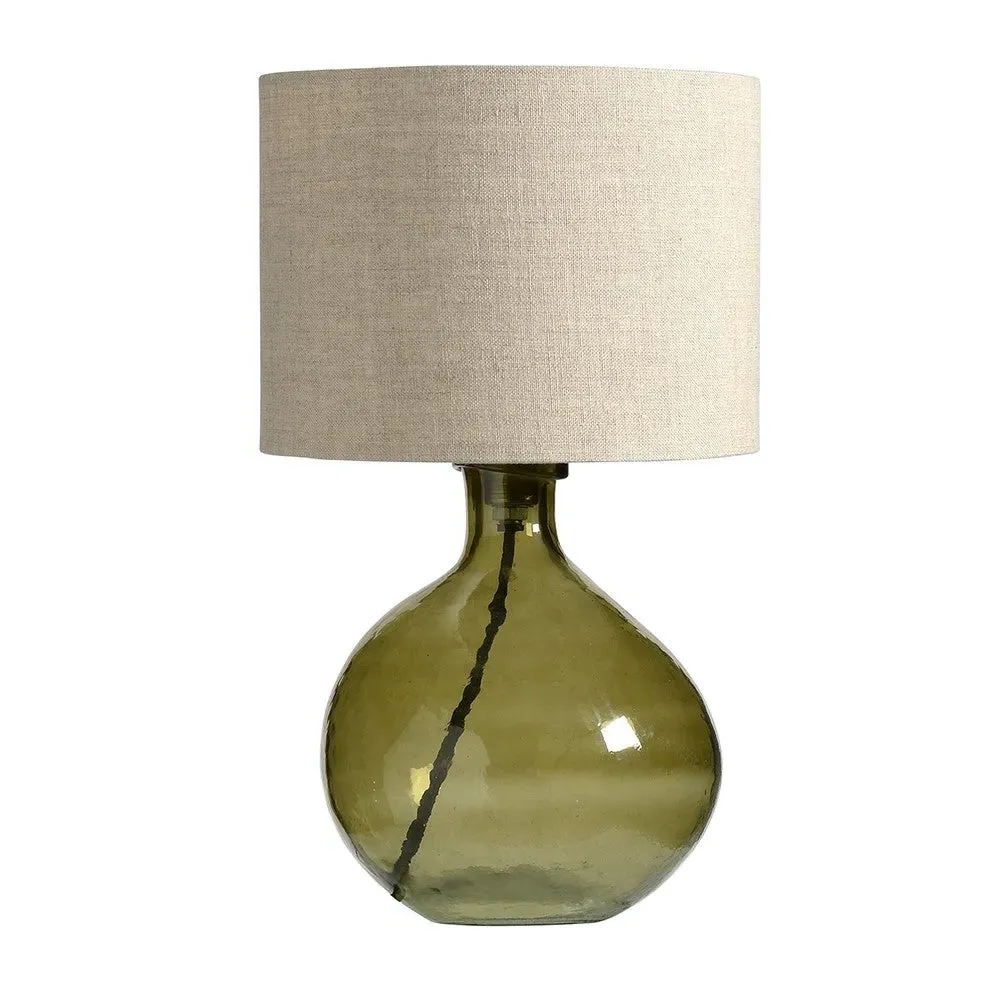 Greatfield Glass Table Lamp - Forest Green