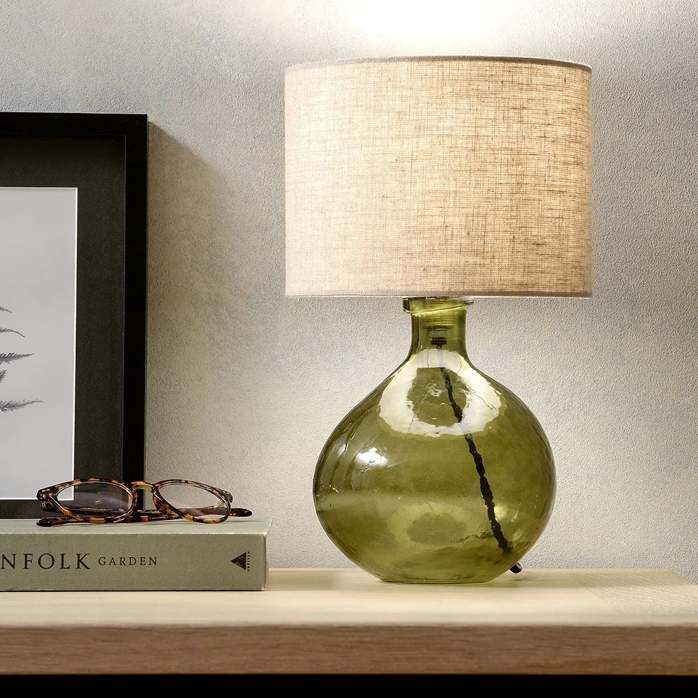 Greatfield Glass Table Lamp - Forest Green image