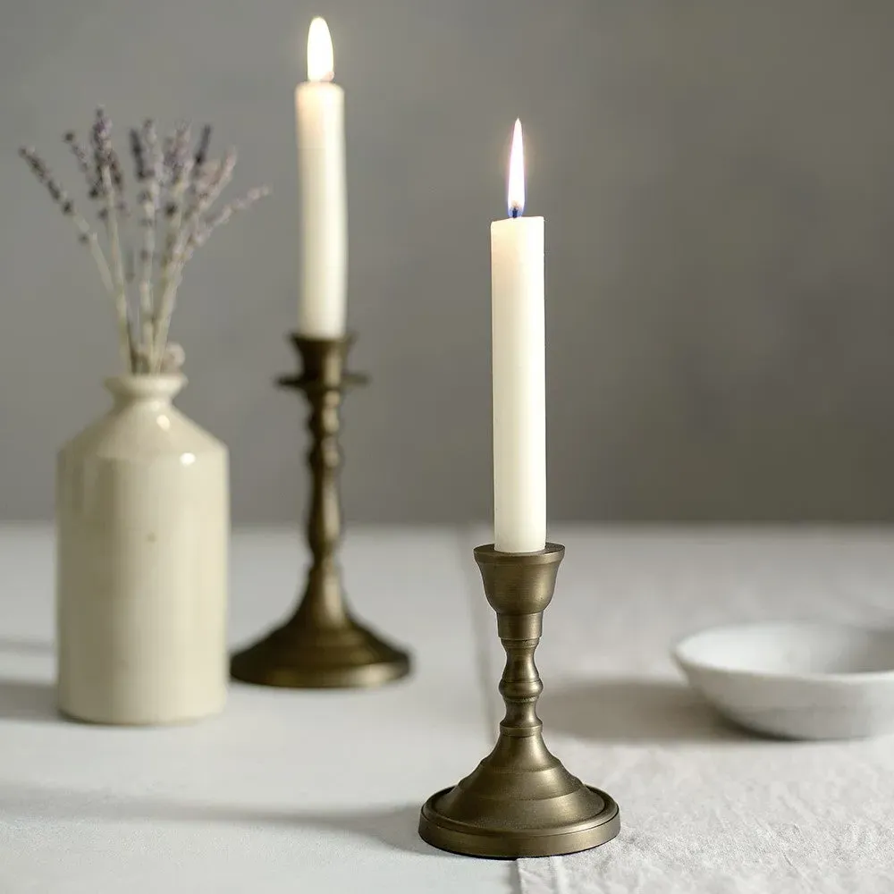 Hampton Medium Candle Holder - Antique Brass