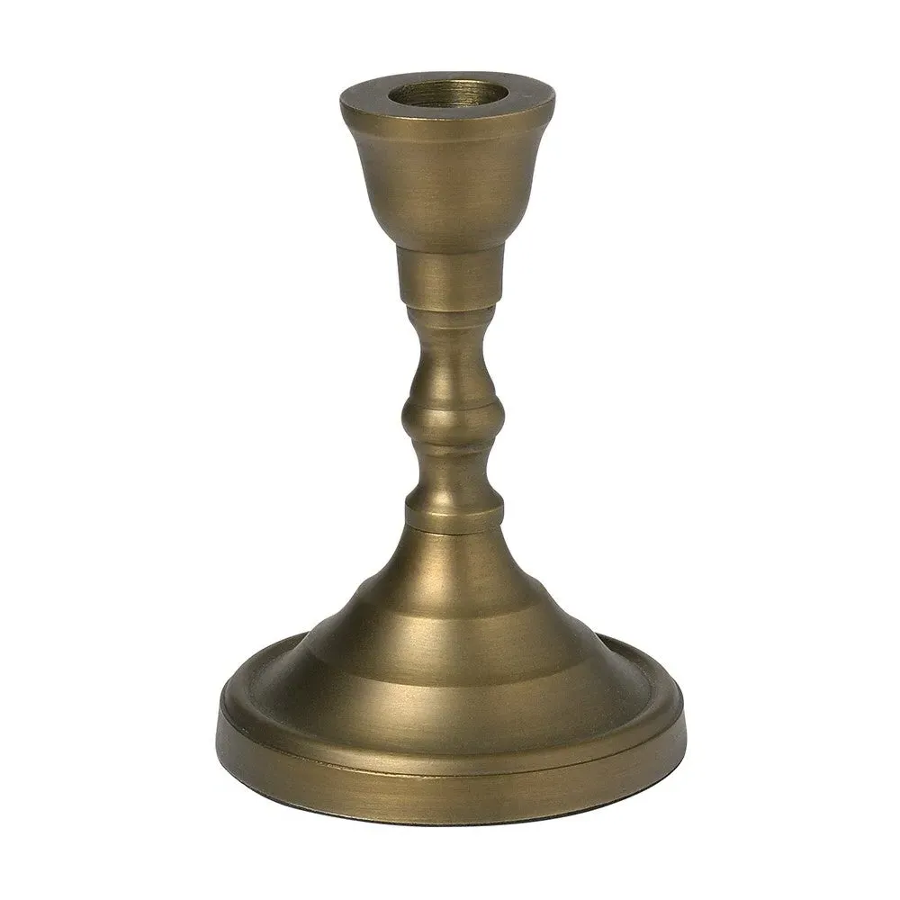 Hampton Medium Candle Holder - Antique Brass