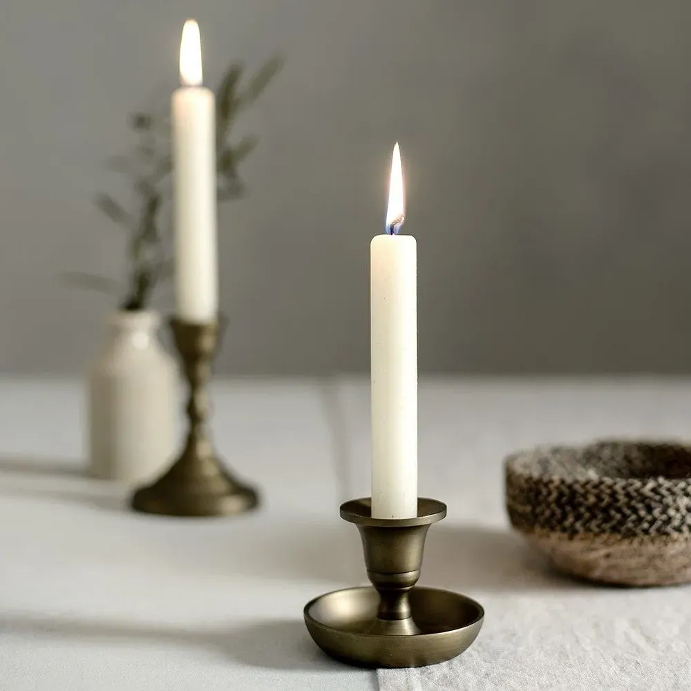 Hampton Small Candle Holder - Antique Brass