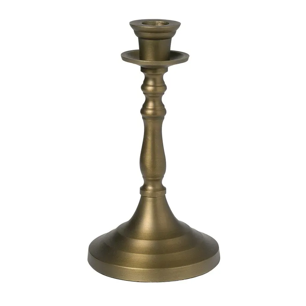 Hampton Tall Candle Holder - Antique Brass