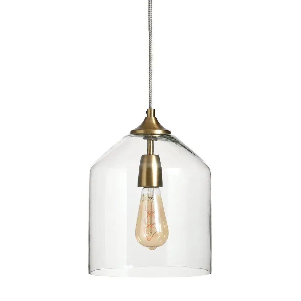 Harper Pendant Light - Antique Brass, Glass