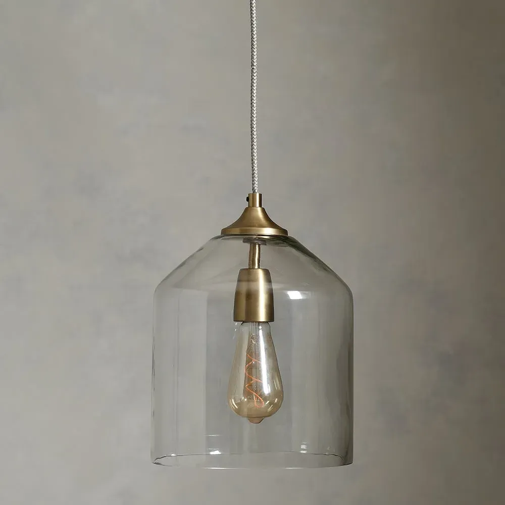 Harper Pendant Light - Antique Brass, Glass