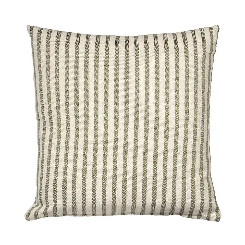Harvey Stripe Cushion - Green, Cotton