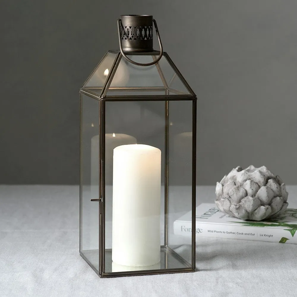 Haversham Tall Lantern - Antique Brass