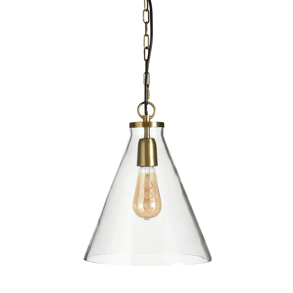 Isla Pendant Light - Antique Brass, Glass