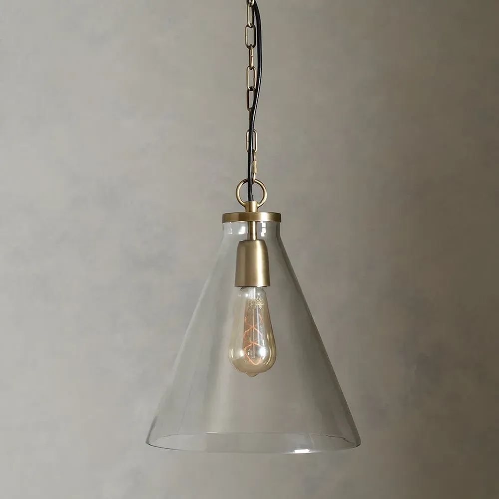 Isla Pendant Light - Antique Brass, Glass