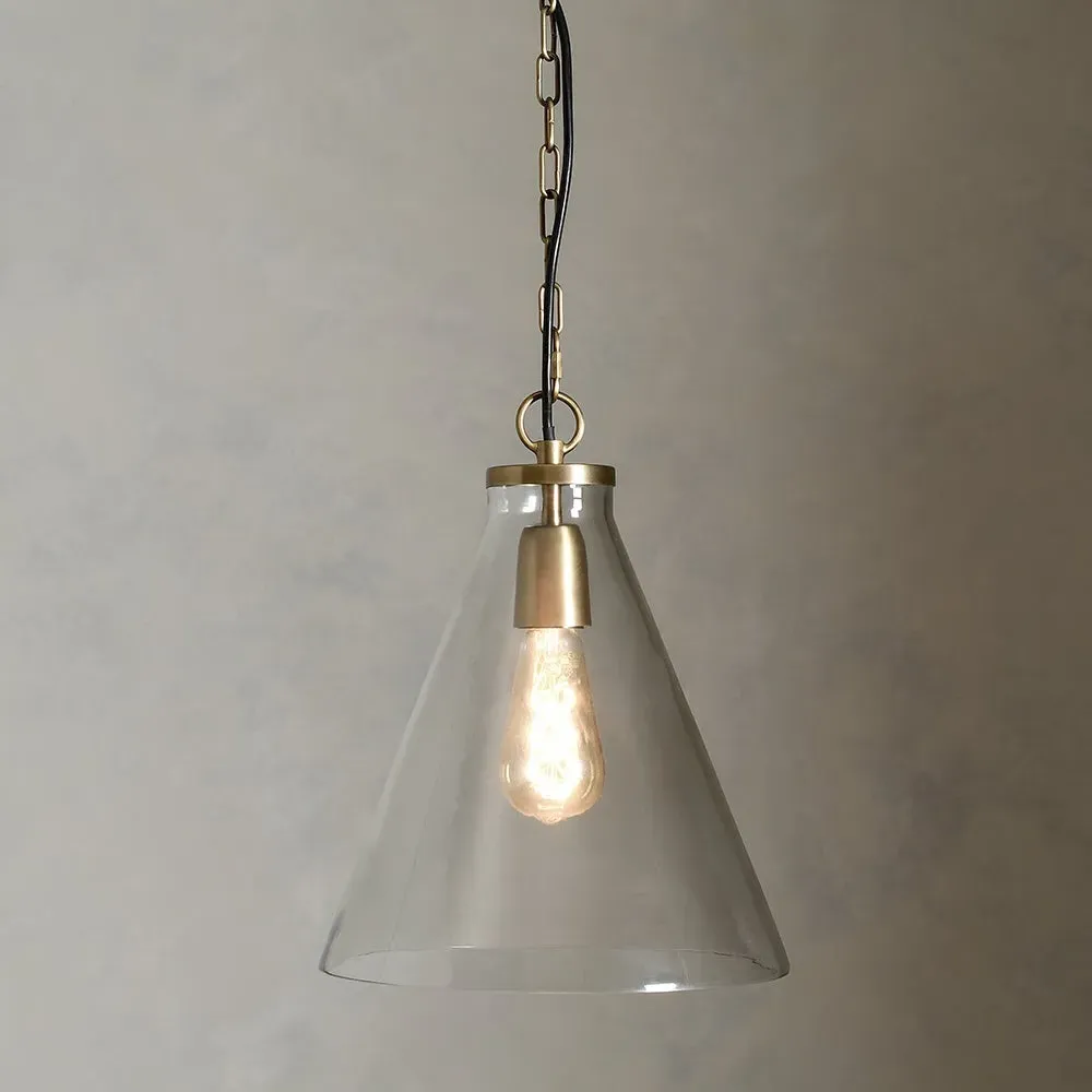Isla Pendant Light - Antique Brass, Glass