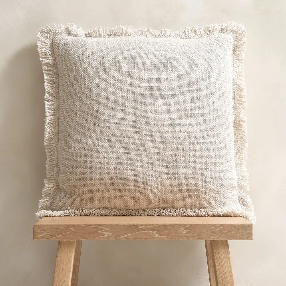 Kemble Fringed Cushion - Oatmeal