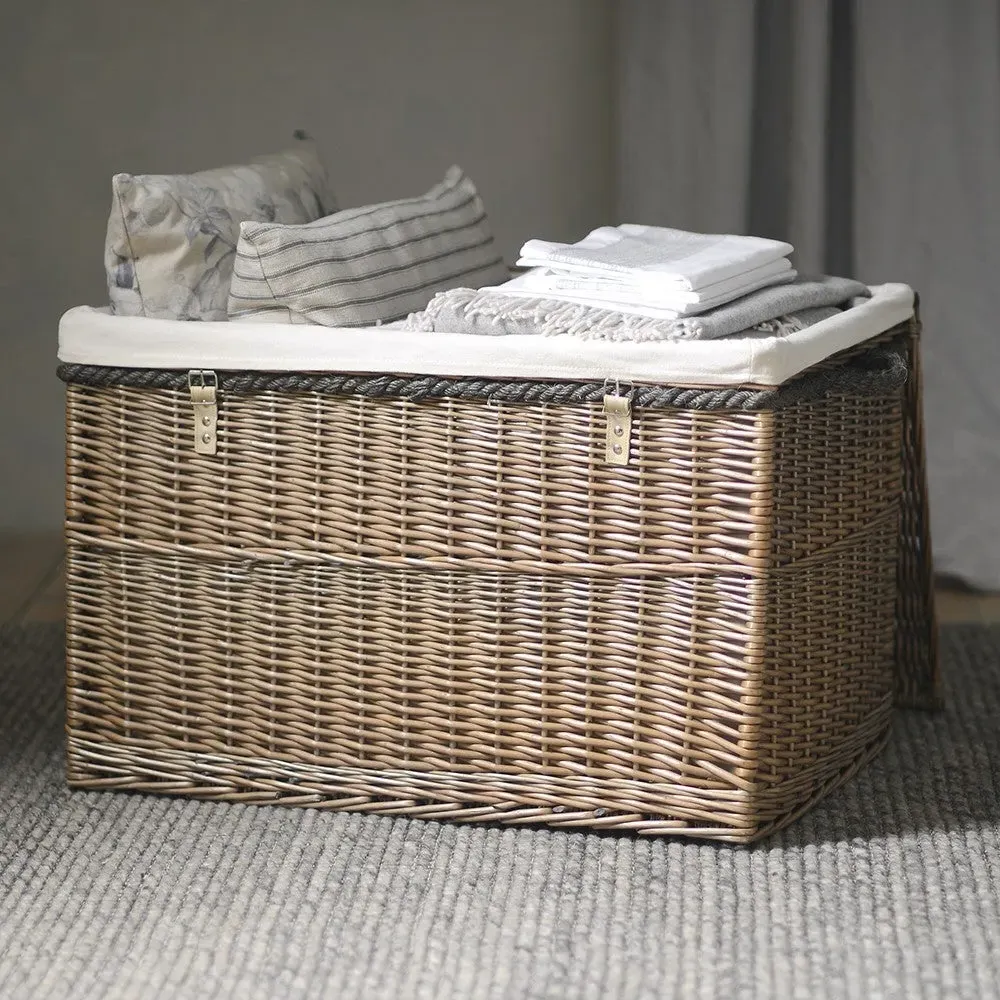 Large Lined Storage Hamper - Willow