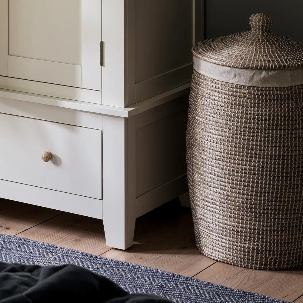 Large Seagrass Basket with Lid - Natural