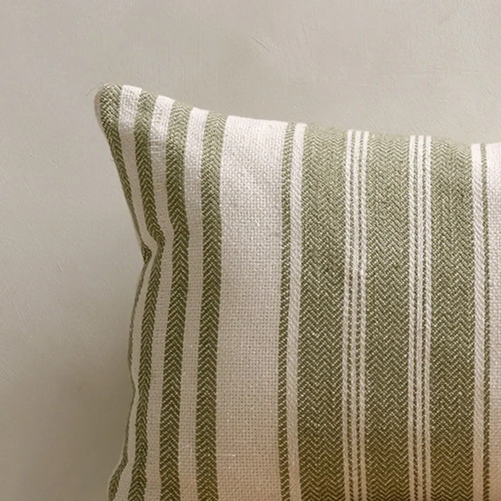 Lyra Stripe Cushion - Green