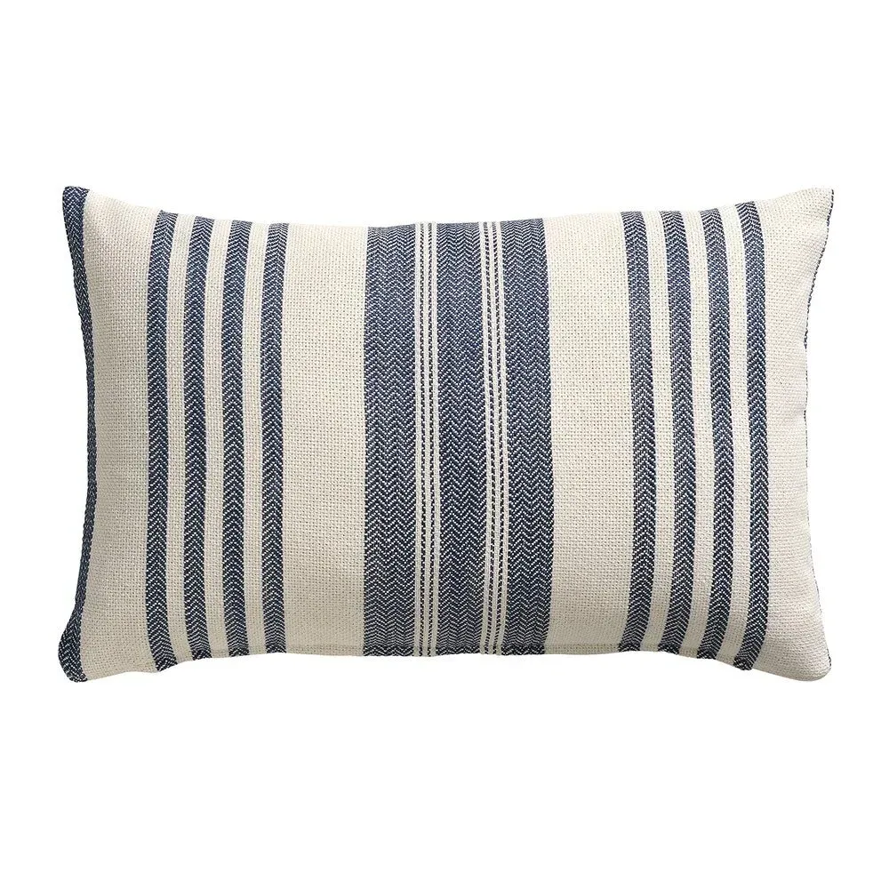 Lyra Stripe Cushion - Navy