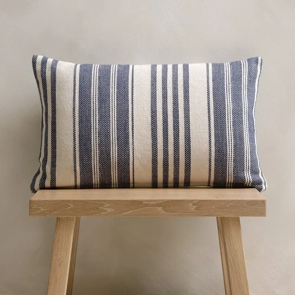 Lyra Stripe Cushion - Navy