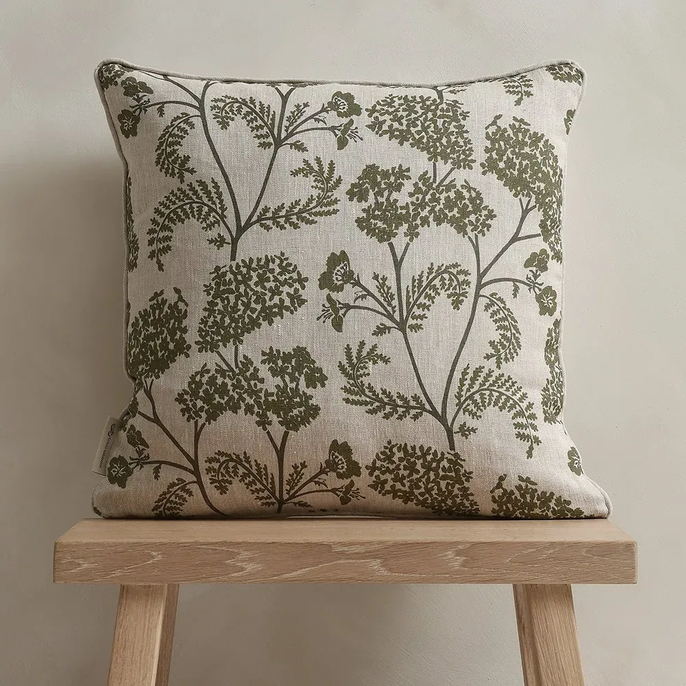Madder Cutch and Co Achillea Cushion - Moss
