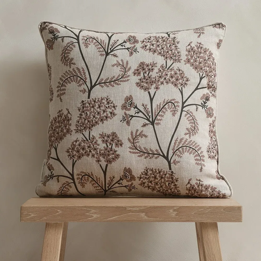 Madder Cutch and Co Achillea Cushion - Pale Rose