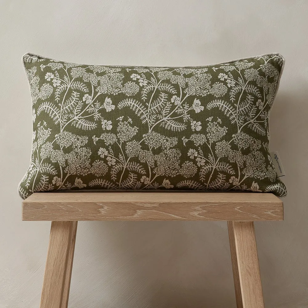 Madder Cutch and Co Achillea Ground Cushion - Moss