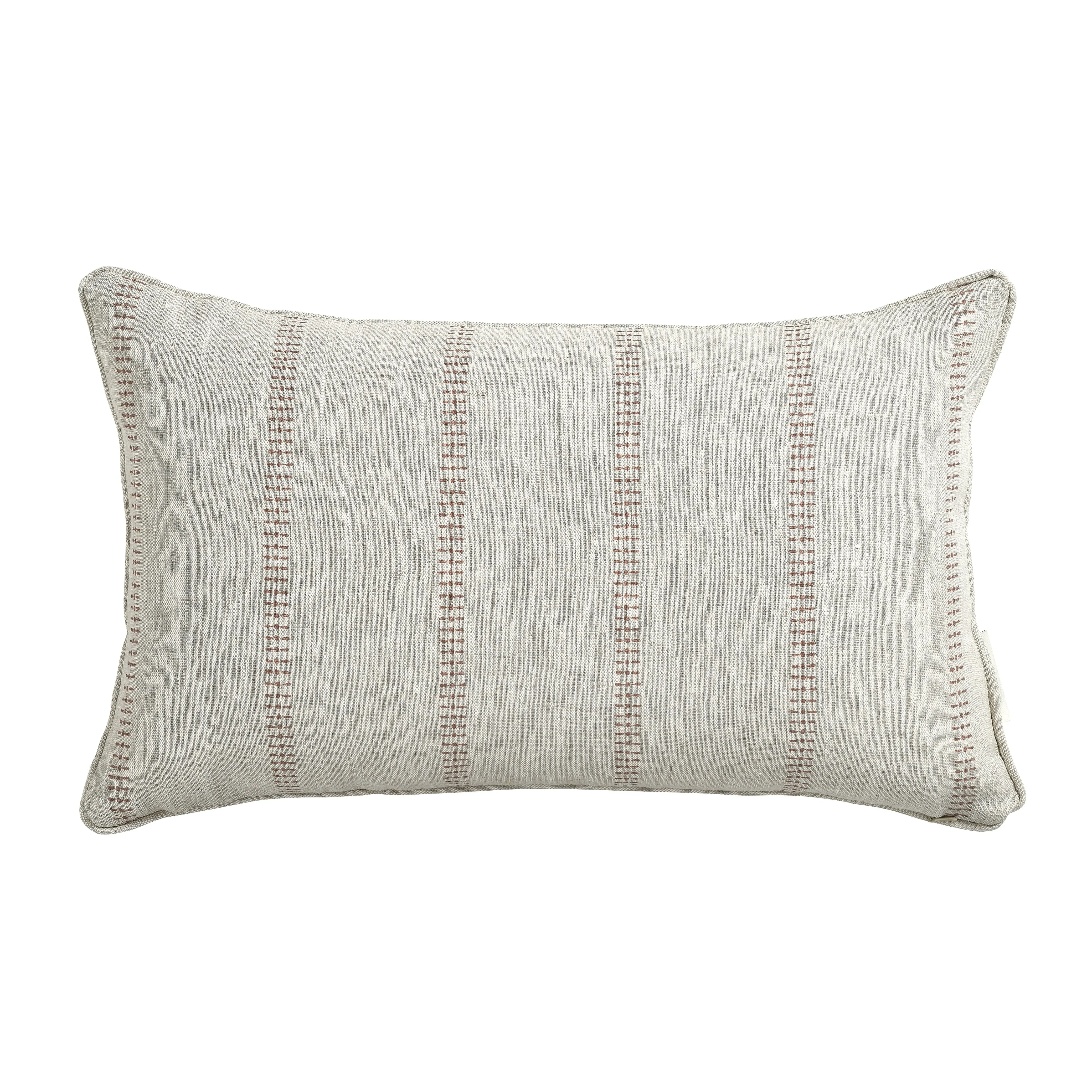 Madder Cutch and Co Rectangular Cushion Achillea - Pale Rose, Linen