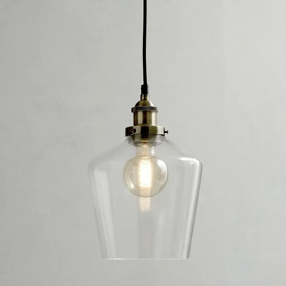 Madison Clear Glass Pendant - Brass image