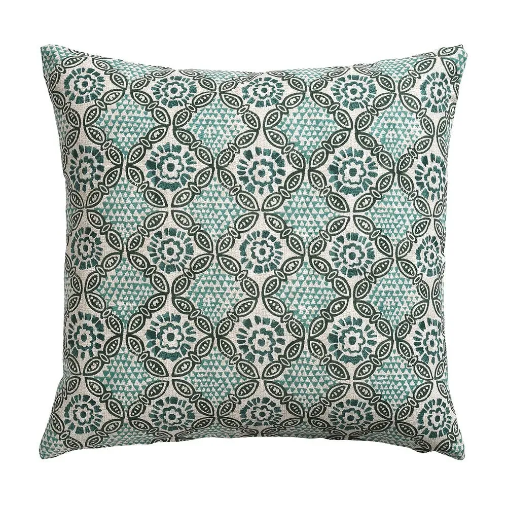 Marshfield Printed Cushion - Stardust Malachite
