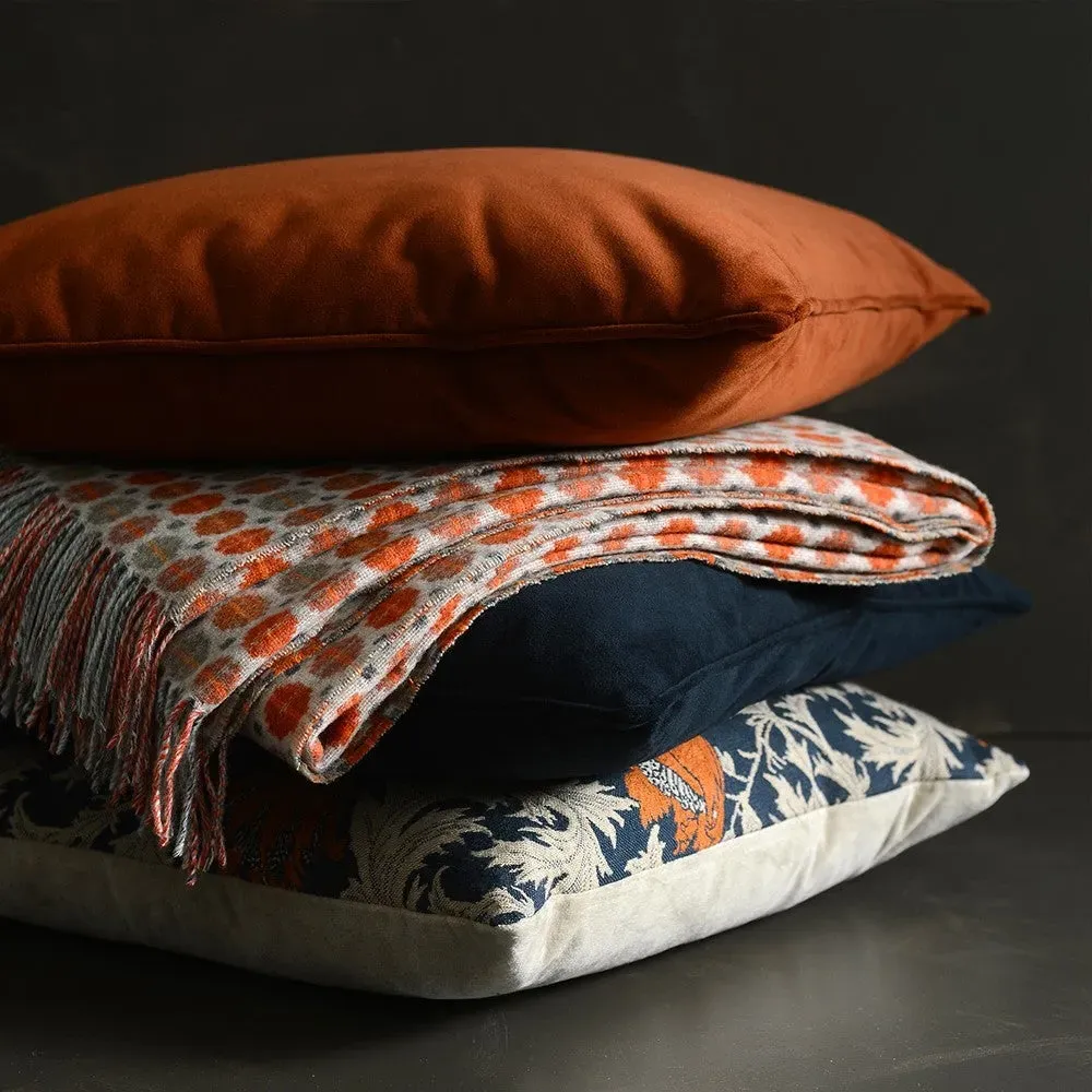 Milan Saffron Lambswool Throw - Saffron, Lambswool