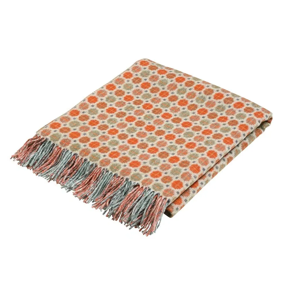 Milan Saffron Lambswool Throw - Saffron, Lambswool