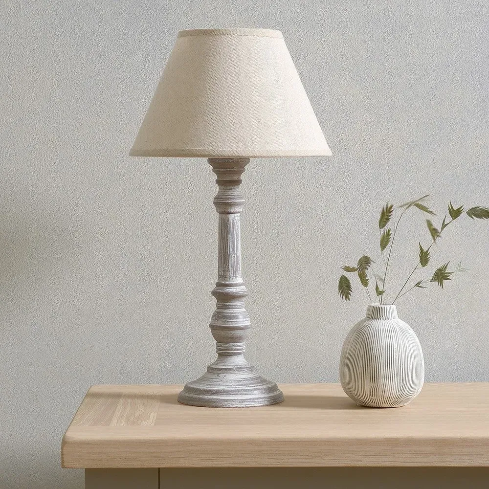 Milo Table Lamp - Brown, Linen