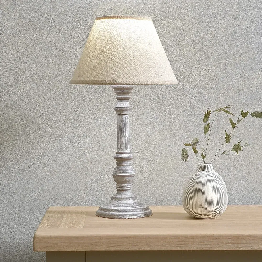 Milo Table Lamp - Brown, Linen image