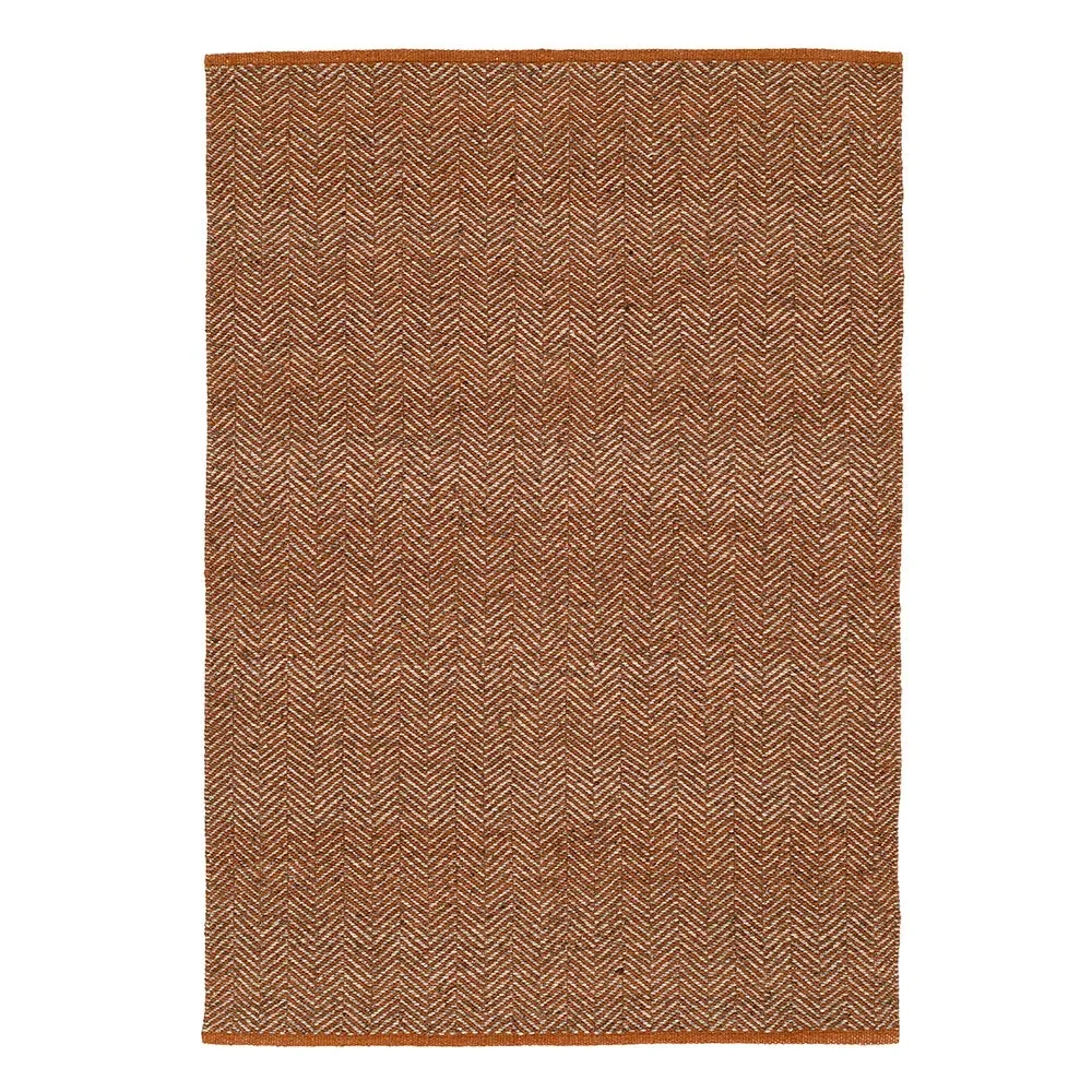 Milton Herringbone Rug - Brick, Wool image