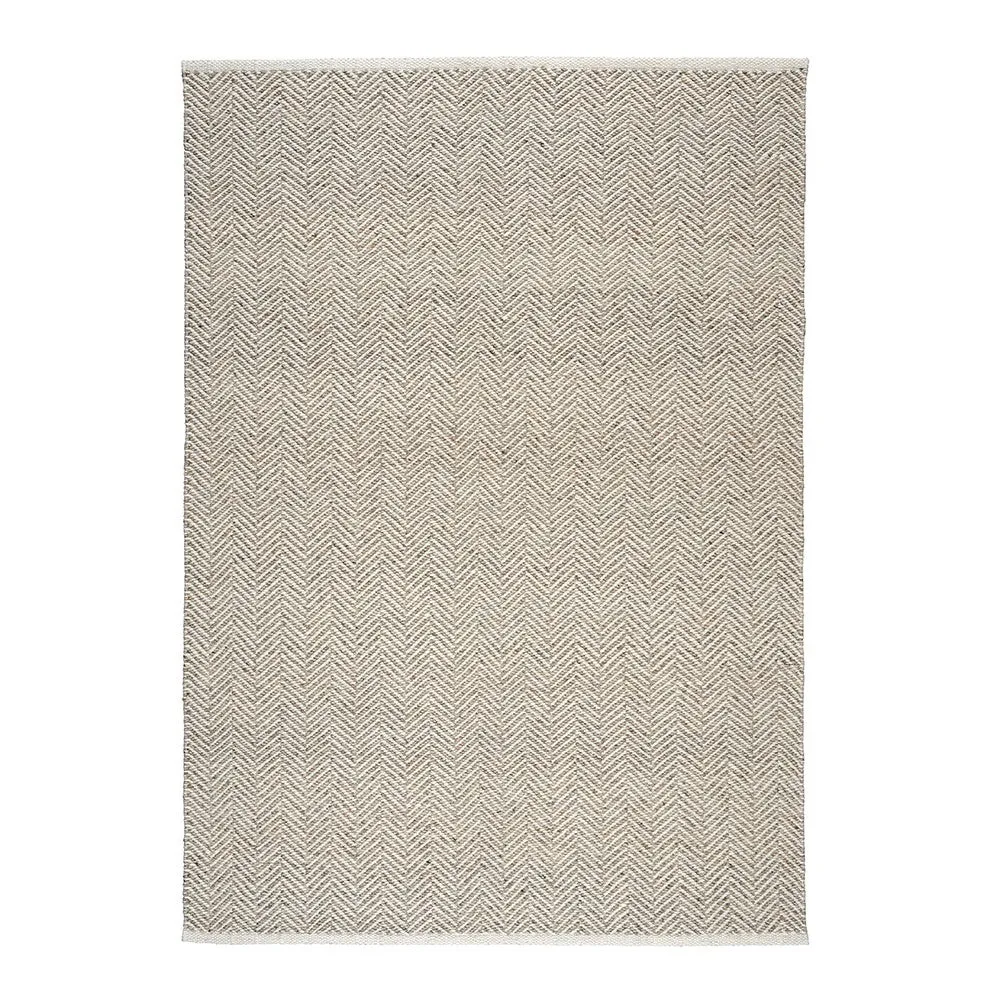 Milton Herringbone Rug - Natural, Wool