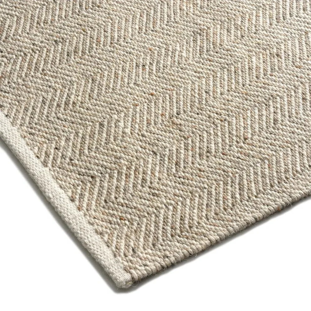 Milton Herringbone Runner - Natural, Wool