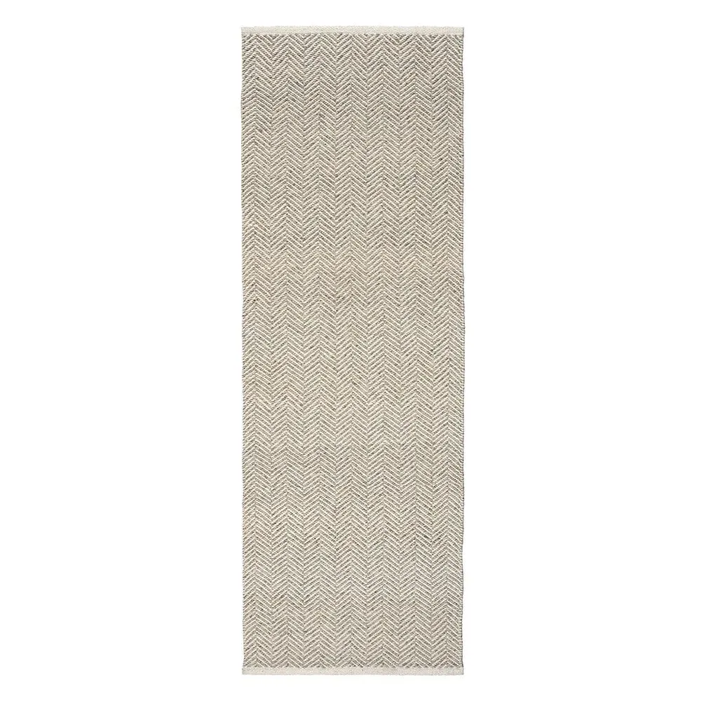 Milton Herringbone Runner - Natural, Wool