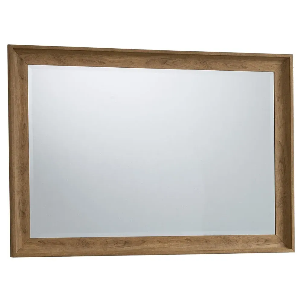 Oaksey Rectangle Mirror - Oak Effect image