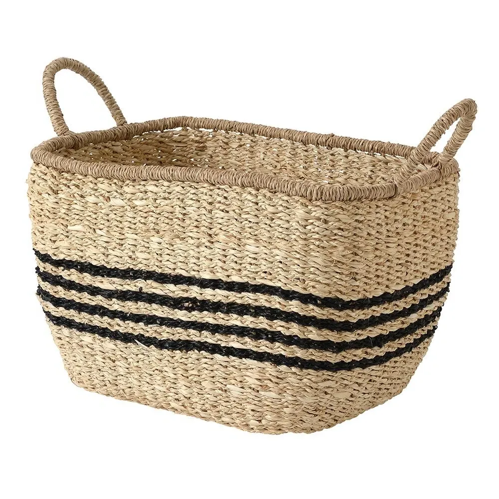 Palm Leaf Large Storage Basket - Seagrass