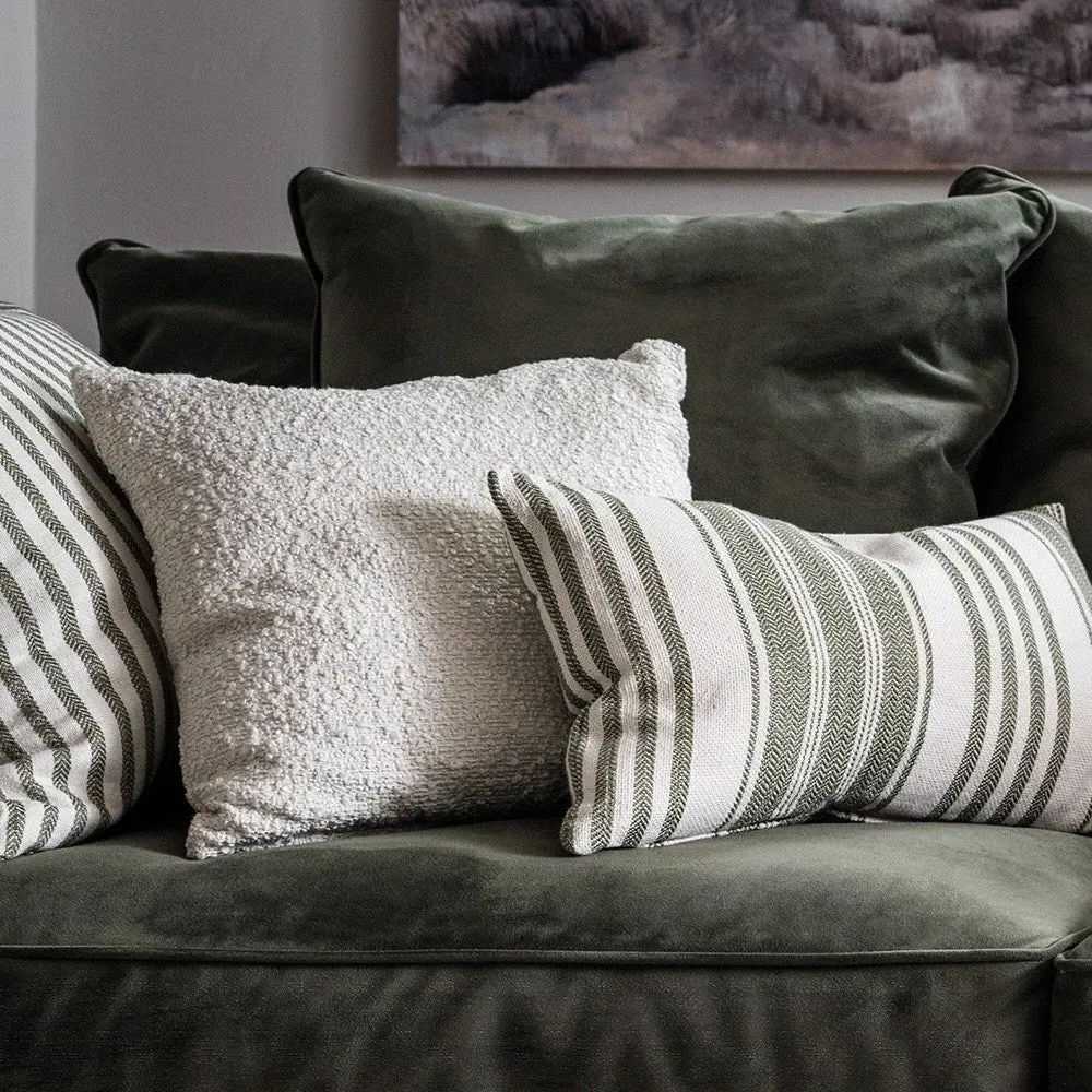 Ramsbury Cushion - Ivory, Boucle