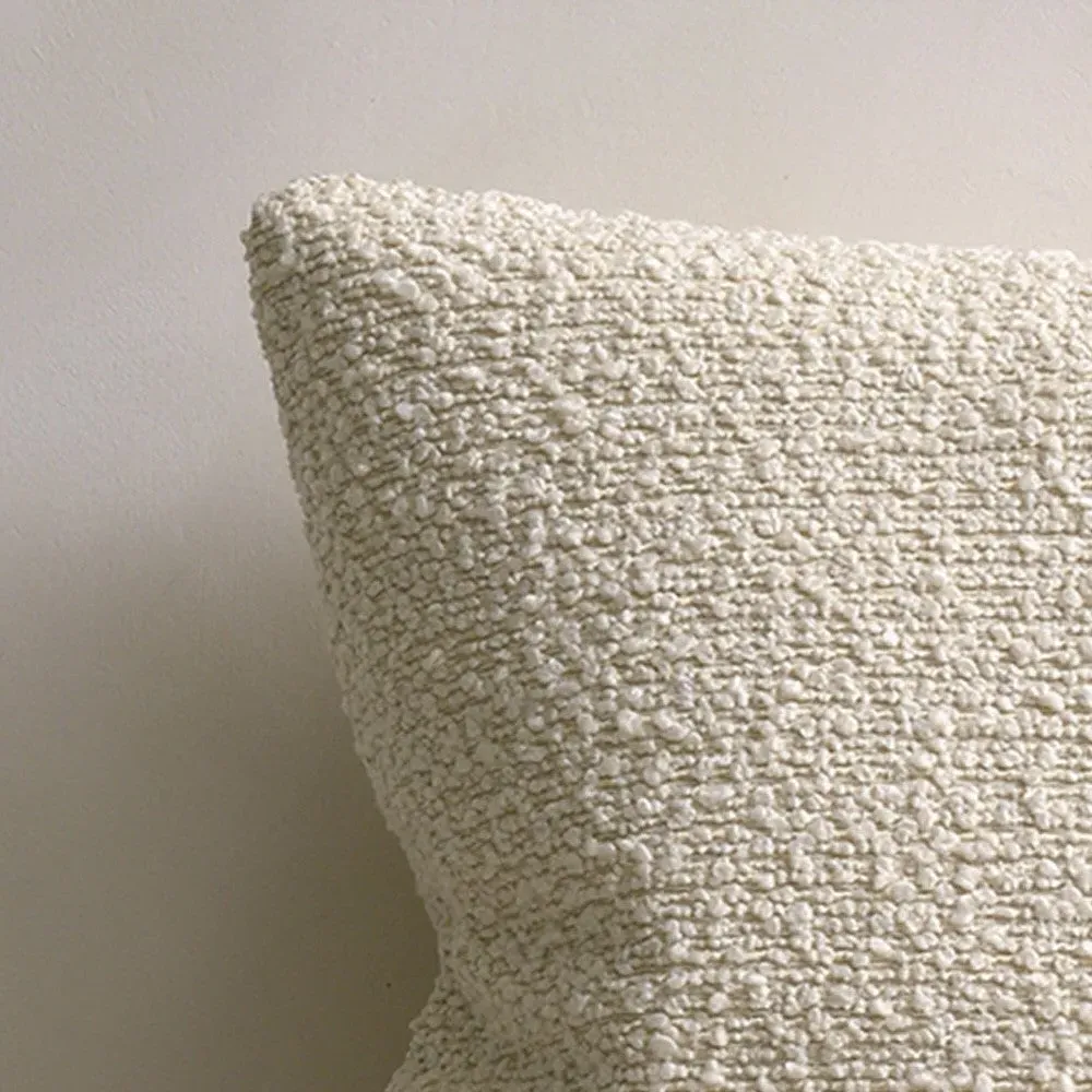 Ramsbury Cushion - Ivory, Boucle image