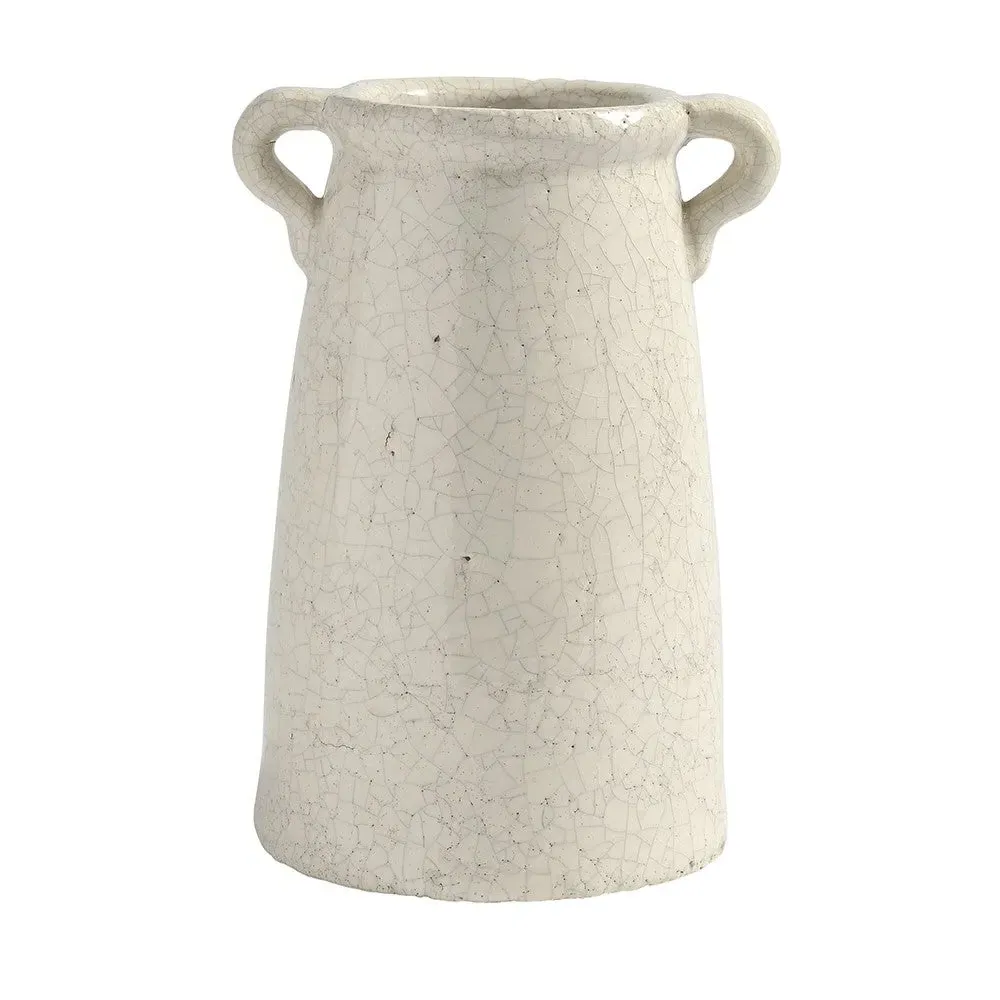 Ravello Large Vase with Handles - Crackle Glaze