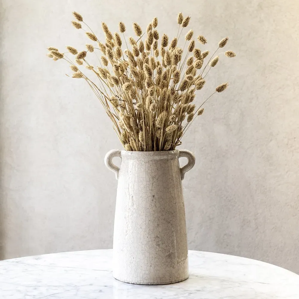 Ravello Large Vase with Handles - Crackle Glaze