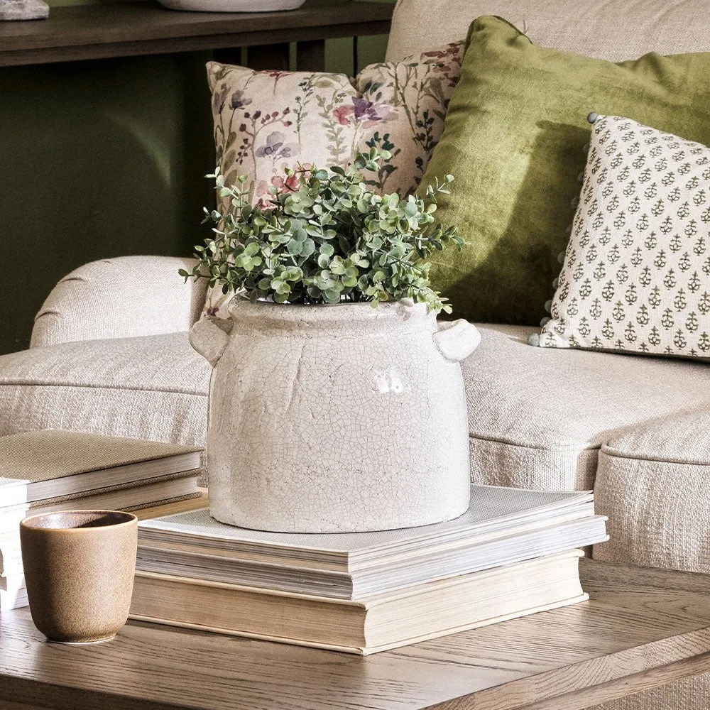 Ravello Pot with Handles - White