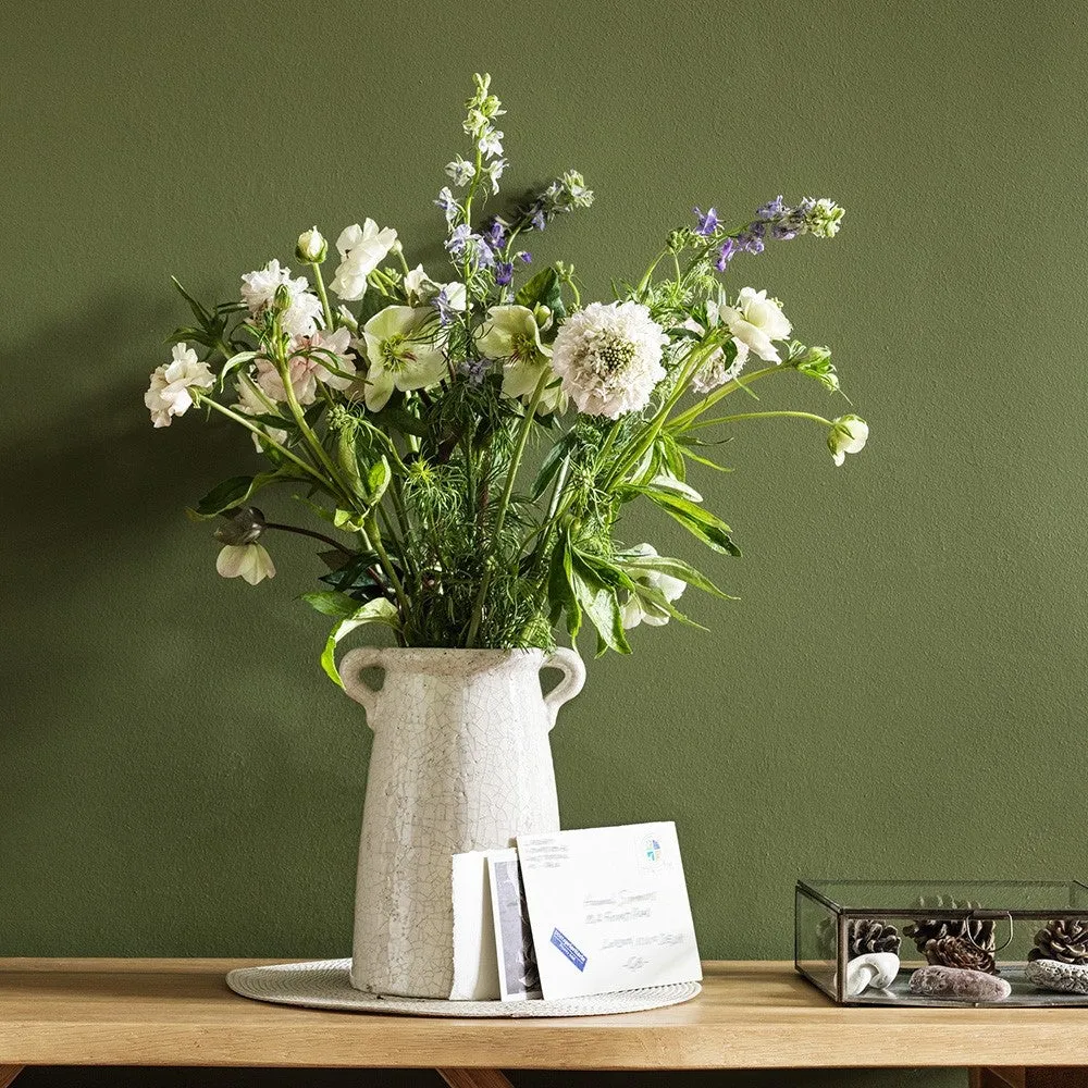 Ravello Small Vase with Handles - Crackle Glaze