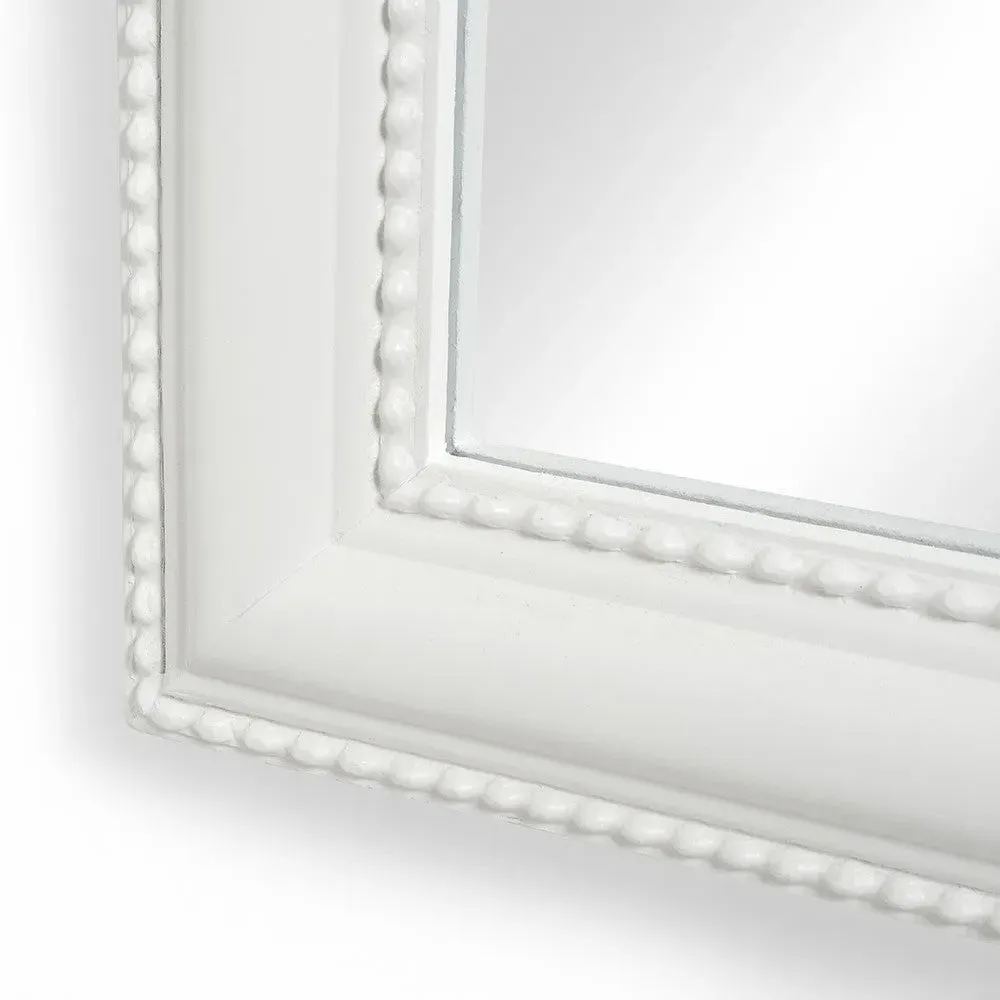 Rectangular Mirror with Beading Detail - Warm White