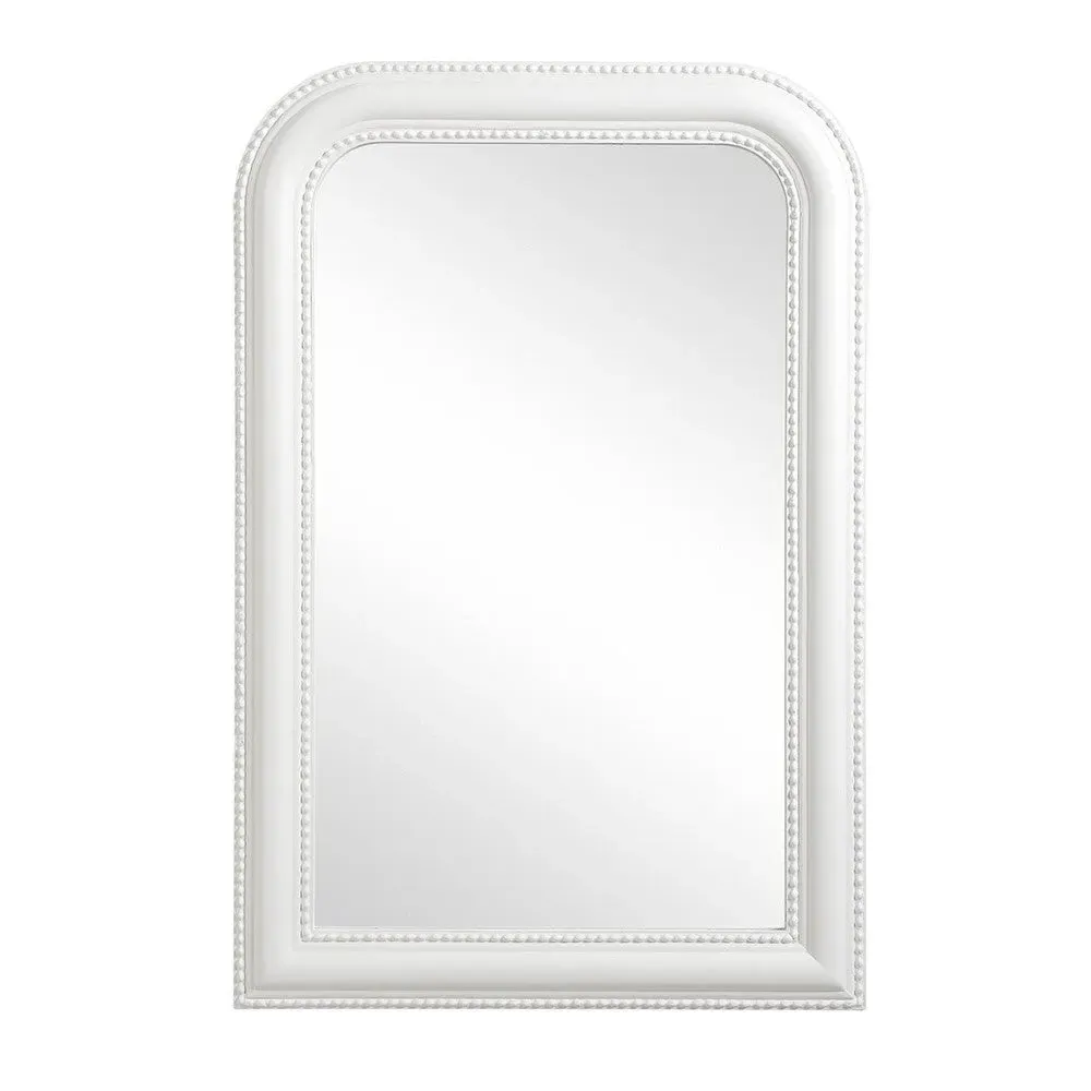 Rectangular Mirror with Beading Detail - Warm White