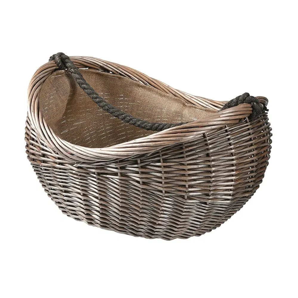 Rope Handled Carrying Basket - Willow