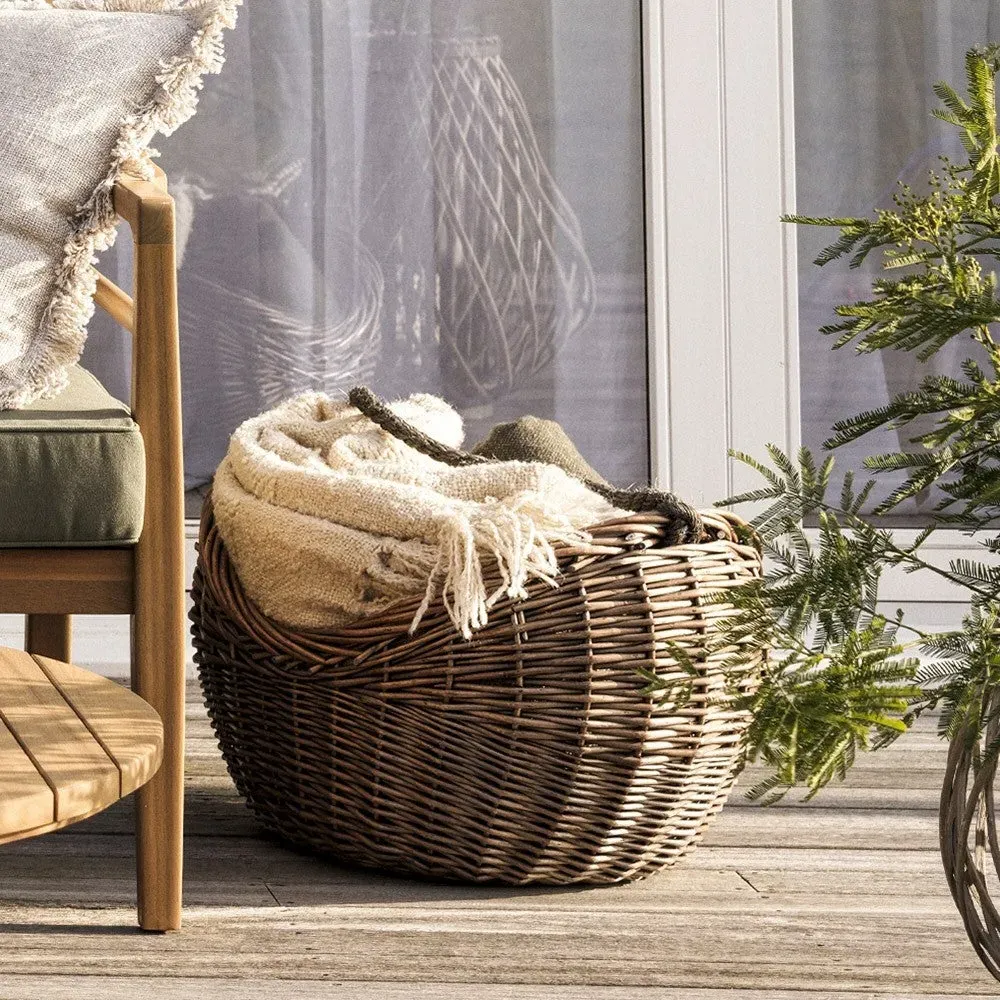 Rope Handled Carrying Basket - Willow image