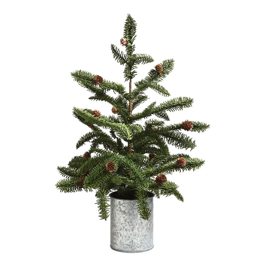 Rustic Large Potted Pine - Steel