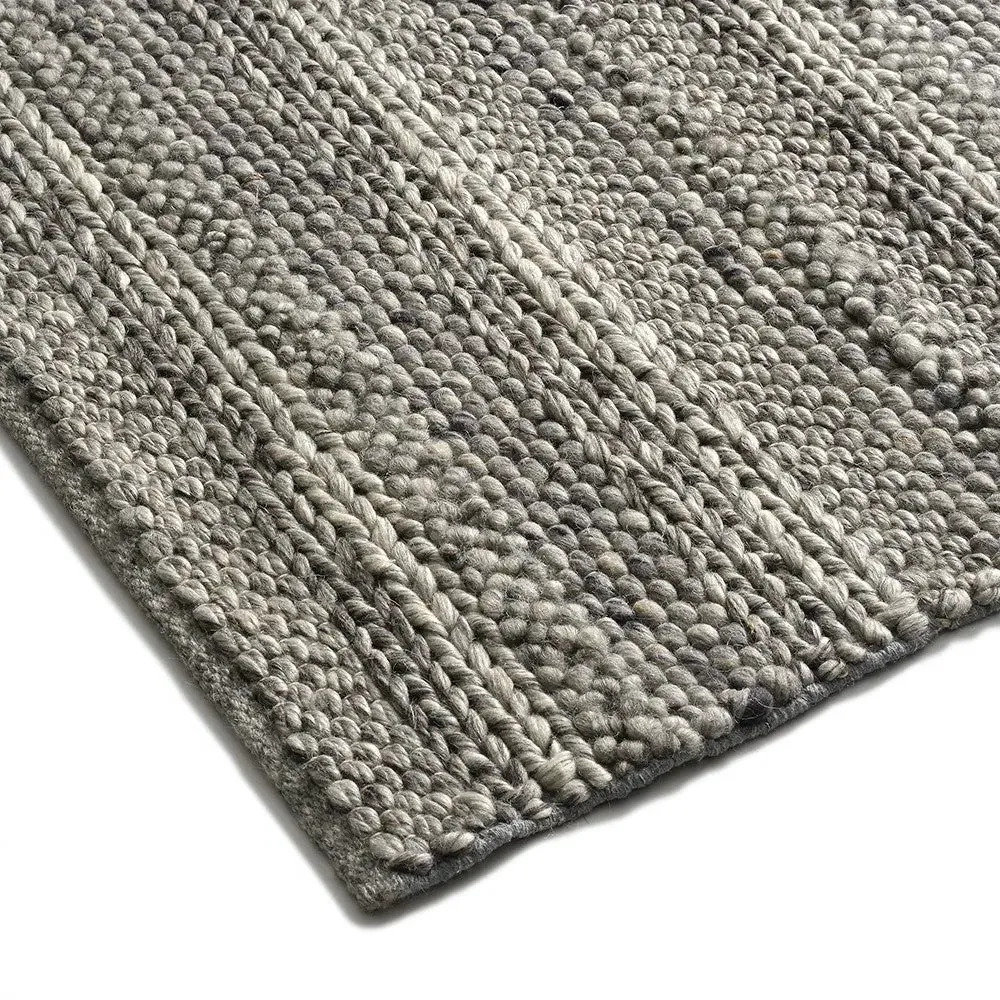 Salford Rug - Grey Marl, Wool