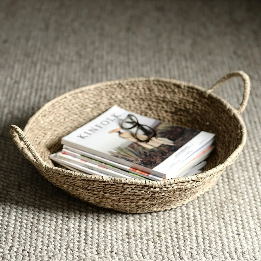 Seagrass Large Round Tray - Natural